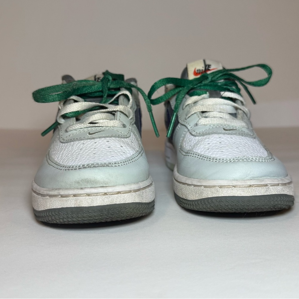 Nike Air Force 1s Kids Sneakers - Green, Blue, Gray Size 13C - Picture 3 of 4